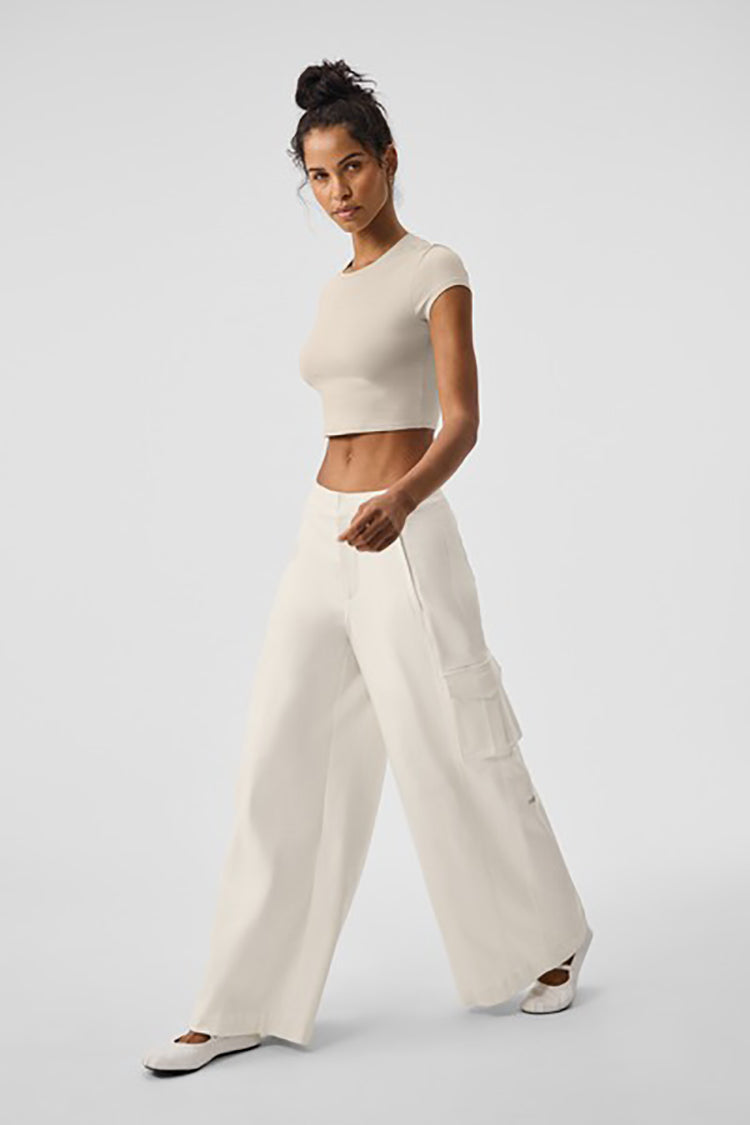 HIGH WAIST SHOW OFF CARGO WIDE LEG TROUSER (LONG)
