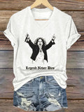 Women's "Hot Singer" Printed V-Neck T-Shirt