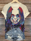 Women's Casual Vintage The Father of Heavy Metal Print T-Shirt