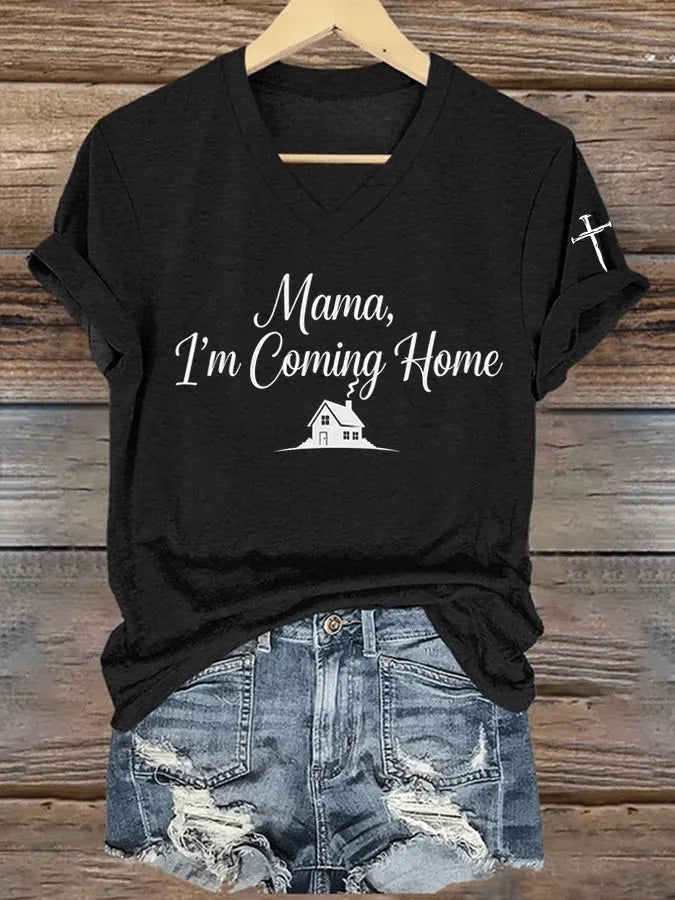 Women's Hot Singer Printed V-Neck T-Shirt
