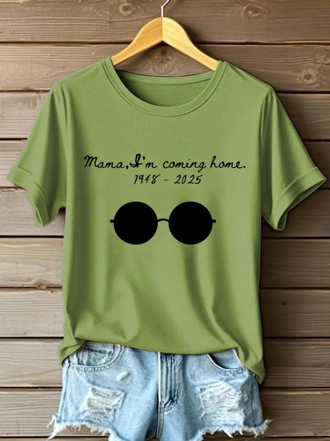 Women's Mama I’m Coming Home Printed Casual T-Shirt