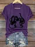 V-Neck Retro Rip Prince Of Darkness Never Dies Print T-Shirt