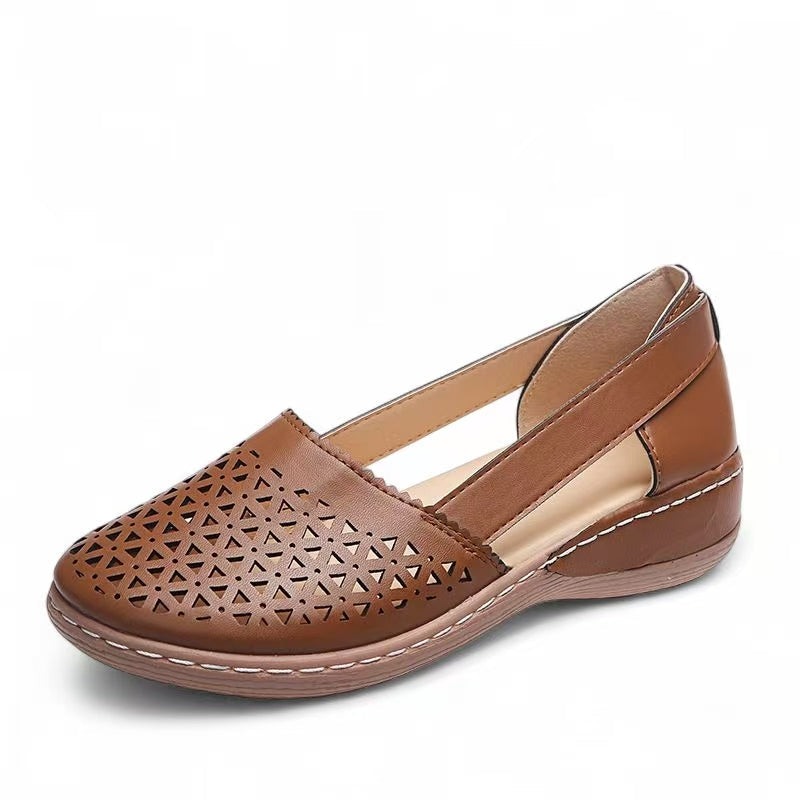 💝Last Day 50% OFF⭐Chic Women's Closed Toe Wedges - Wide & Large Size, Pain-Relief Arch Support