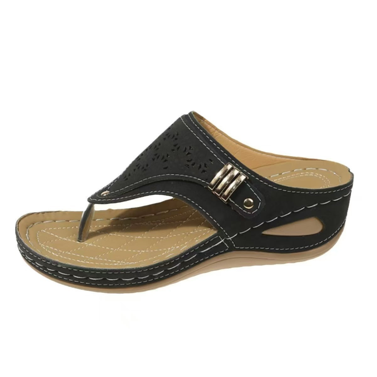 Pain-Relief Wedge Flip Flops for Women – Arch Support Comfort Sandals for Moms (Wide Fit, All-Day Wear)