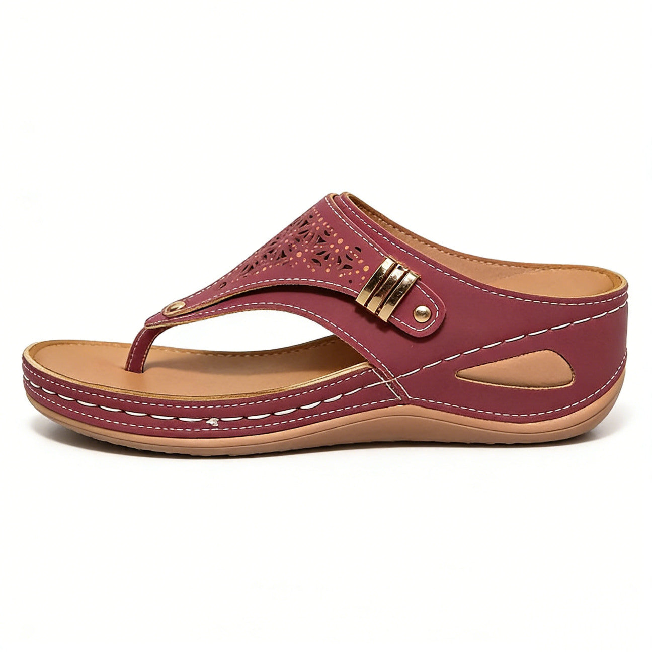 Pain-Relief Wedge Flip Flops for Women – Arch Support Comfort Sandals for Moms (Wide Fit, All-Day Wear)