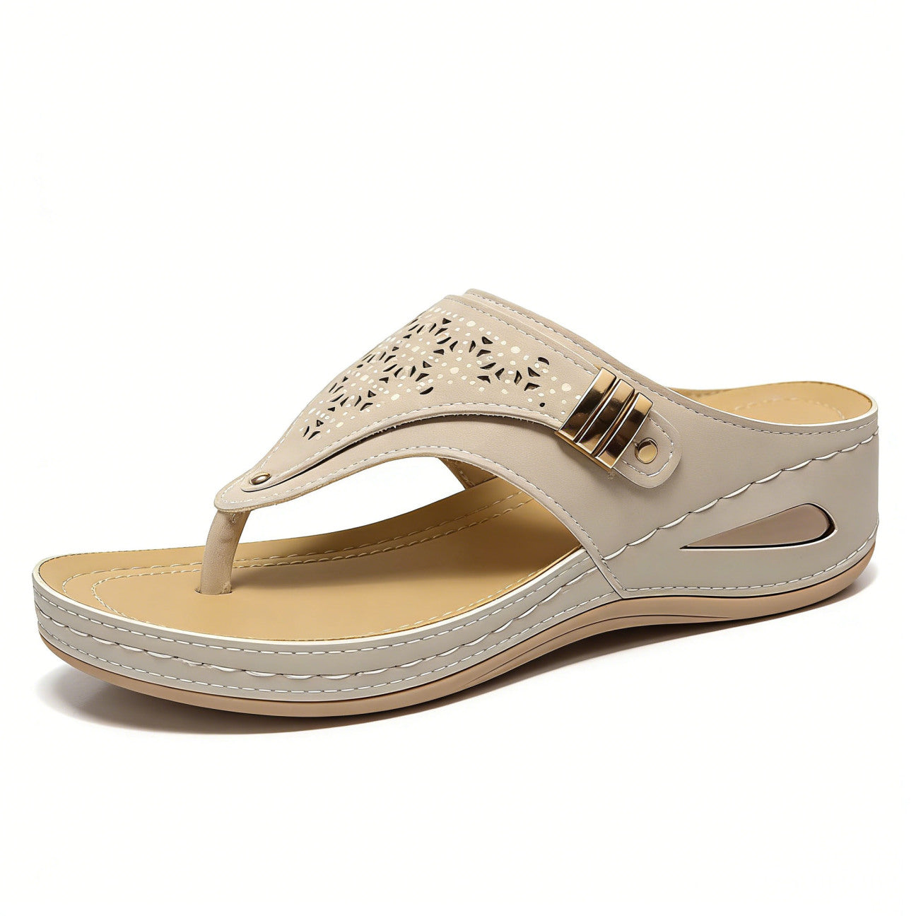 Pain-Relief Wedge Flip Flops for Women – Arch Support Comfort Sandals for Moms (Wide Fit, All-Day Wear)