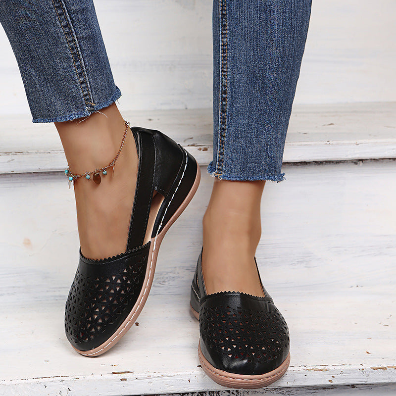 💝Last Day 50% OFF⭐Chic Women's Closed Toe Wedges - Wide & Large Size, Pain-Relief Arch Support