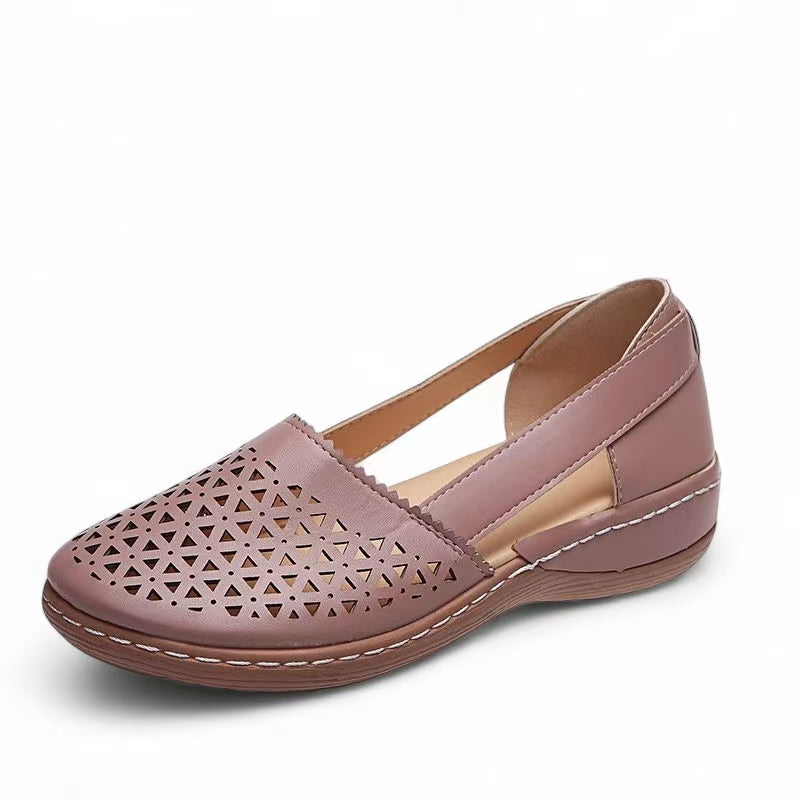 💝Last Day 50% OFF⭐Chic Women's Closed Toe Wedges - Wide & Large Size, Pain-Relief Arch Support