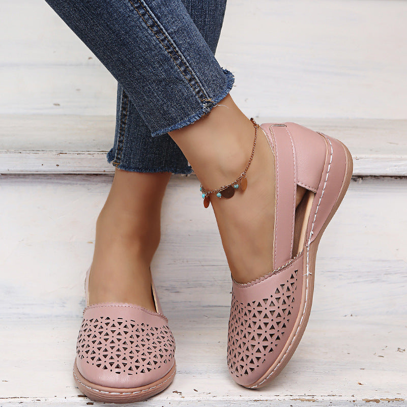 💝Last Day 50% OFF⭐Chic Women's Closed Toe Wedges - Wide & Large Size, Pain-Relief Arch Support