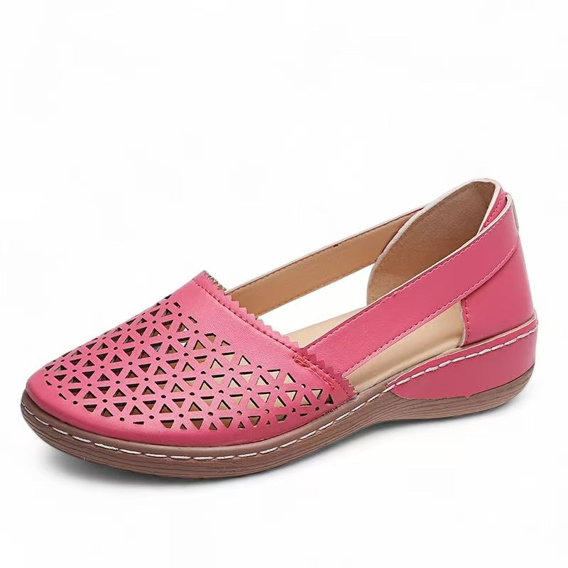 💝Last Day 50% OFF⭐Chic Women's Closed Toe Wedges - Wide & Large Size, Pain-Relief Arch Support