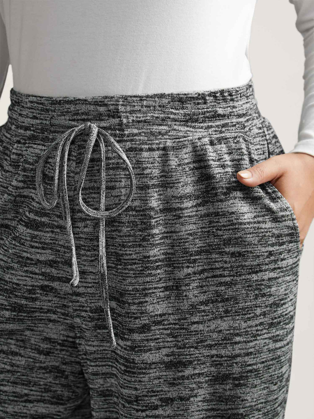 Heather Drawstring Loose Lounge Bottoms