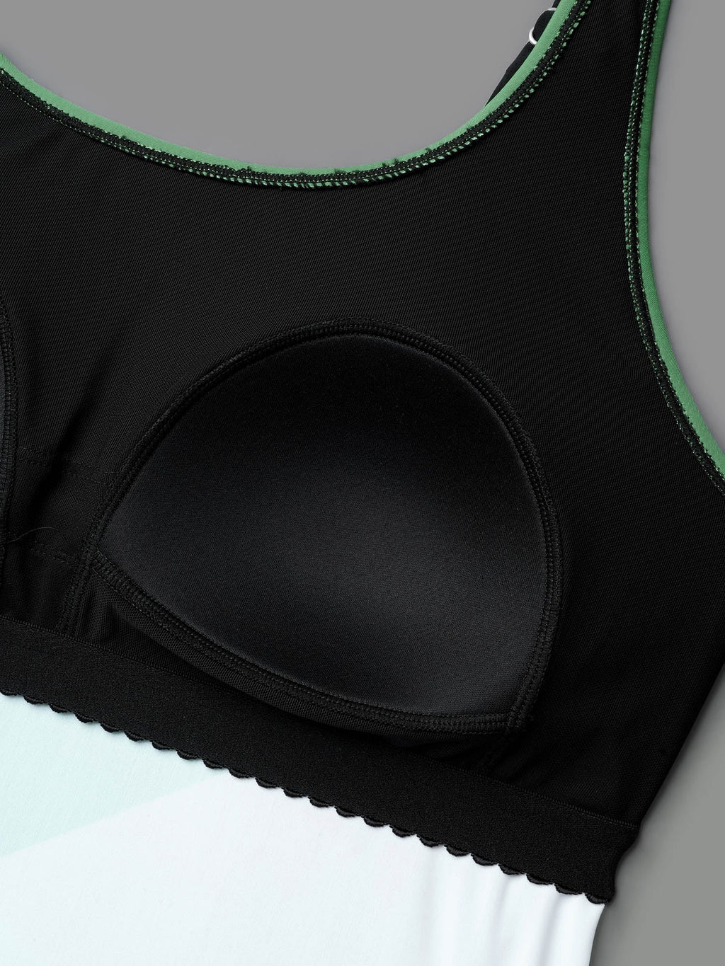 Color Block Drawstring Cami Swim Top