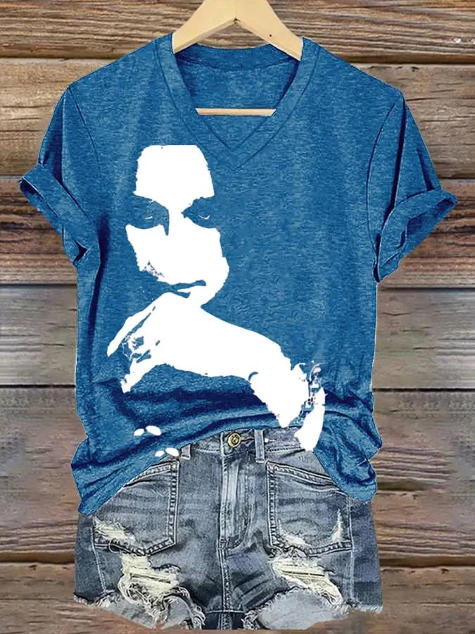 Women's Casual Vintage The Father of Heavy Metal Print T-Shirt