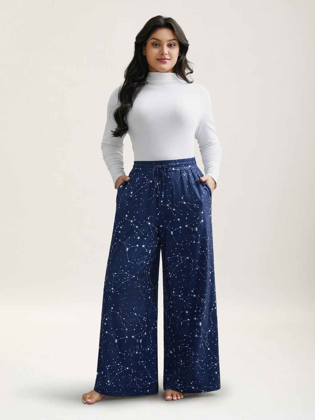 Celestial Print Stretchy Waist Lounge Bottoms