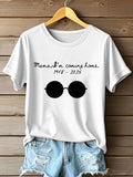 Women's Mama I’m Coming Home Printed Casual T-Shirt