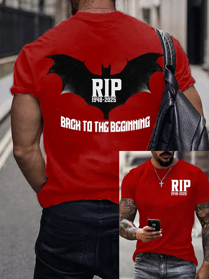 Men's Back To The Beginning Printed Round Neck T-Shirt