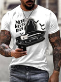 Metal Never Dies Men's Casual T-Shirt
