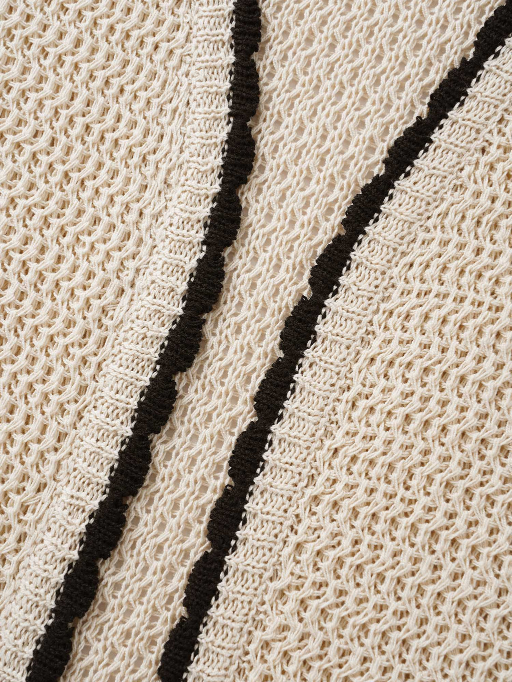 Solid Contrast Trim Bell Sleeve Cardigan