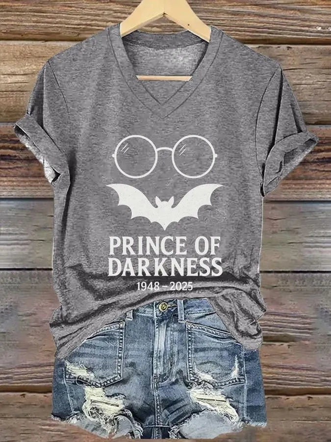 Women's Prince Of Darkness Printed Casual T-Shirt