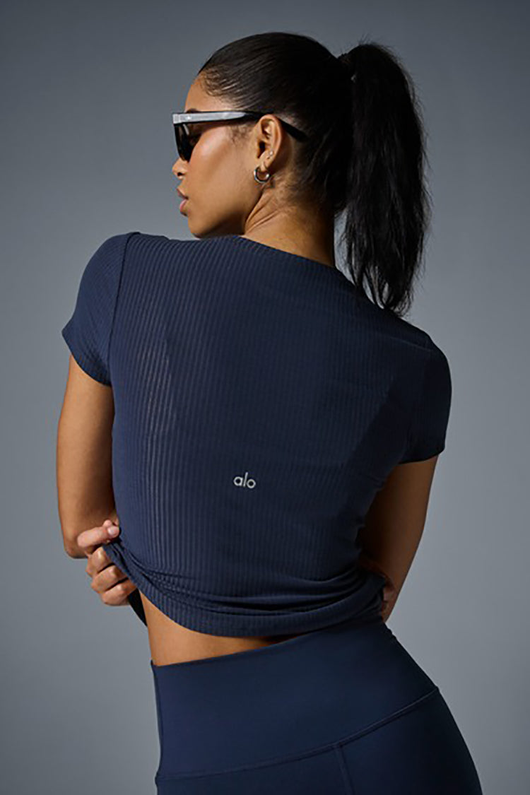 RIBBED SEA COAST TEE