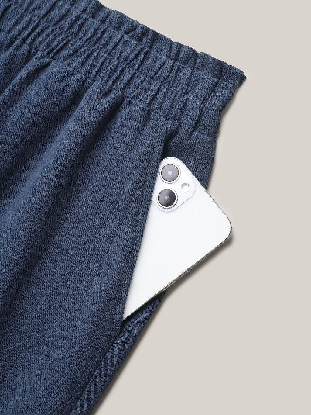 Buckle Buttons Straight-Leg Pull On Pants