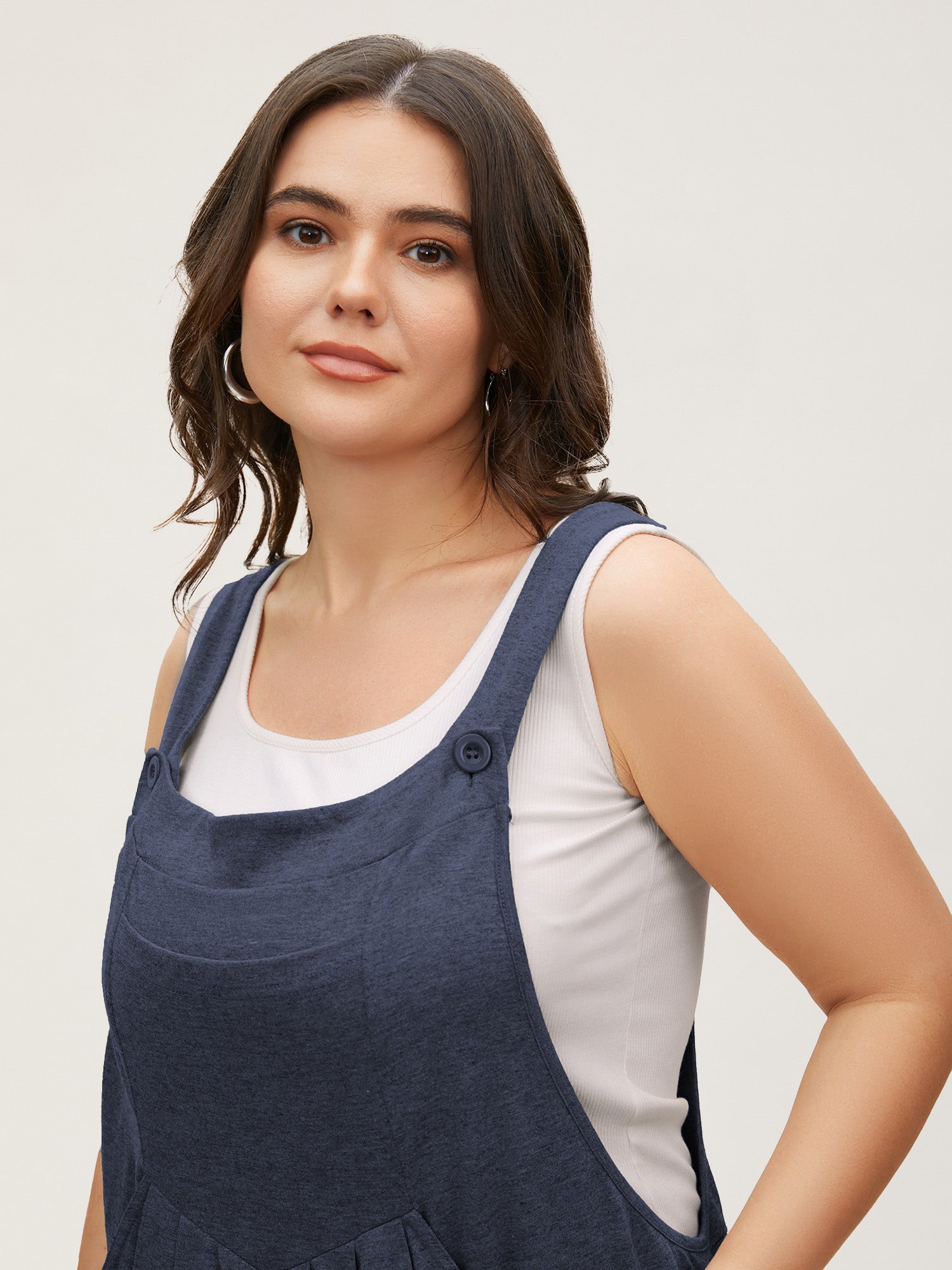 Supersoft Essentials Solid Pleated Pocket Jumpsuit