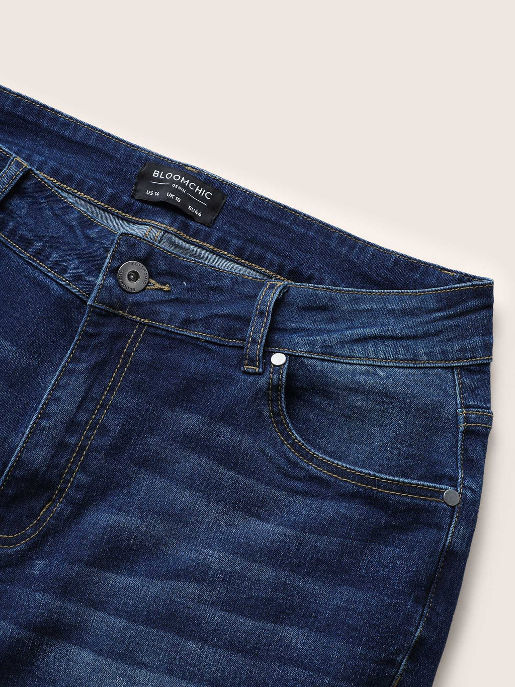 Medium Wash Wide Leg High Stretch Jeans