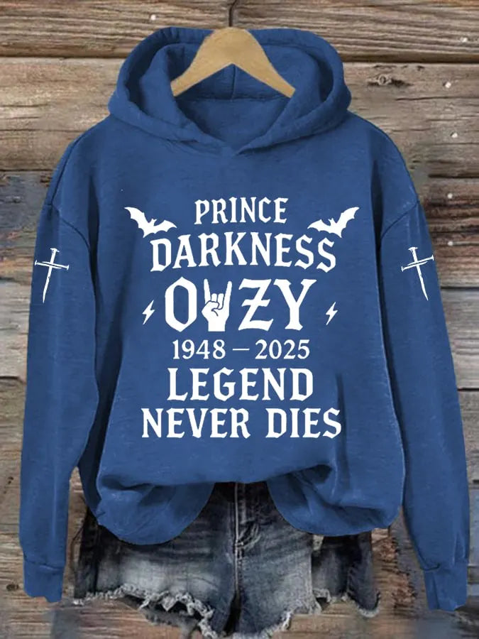 Women's Rock Legend Memorial  LEGEND NEVER DIES Print Sweatshirt