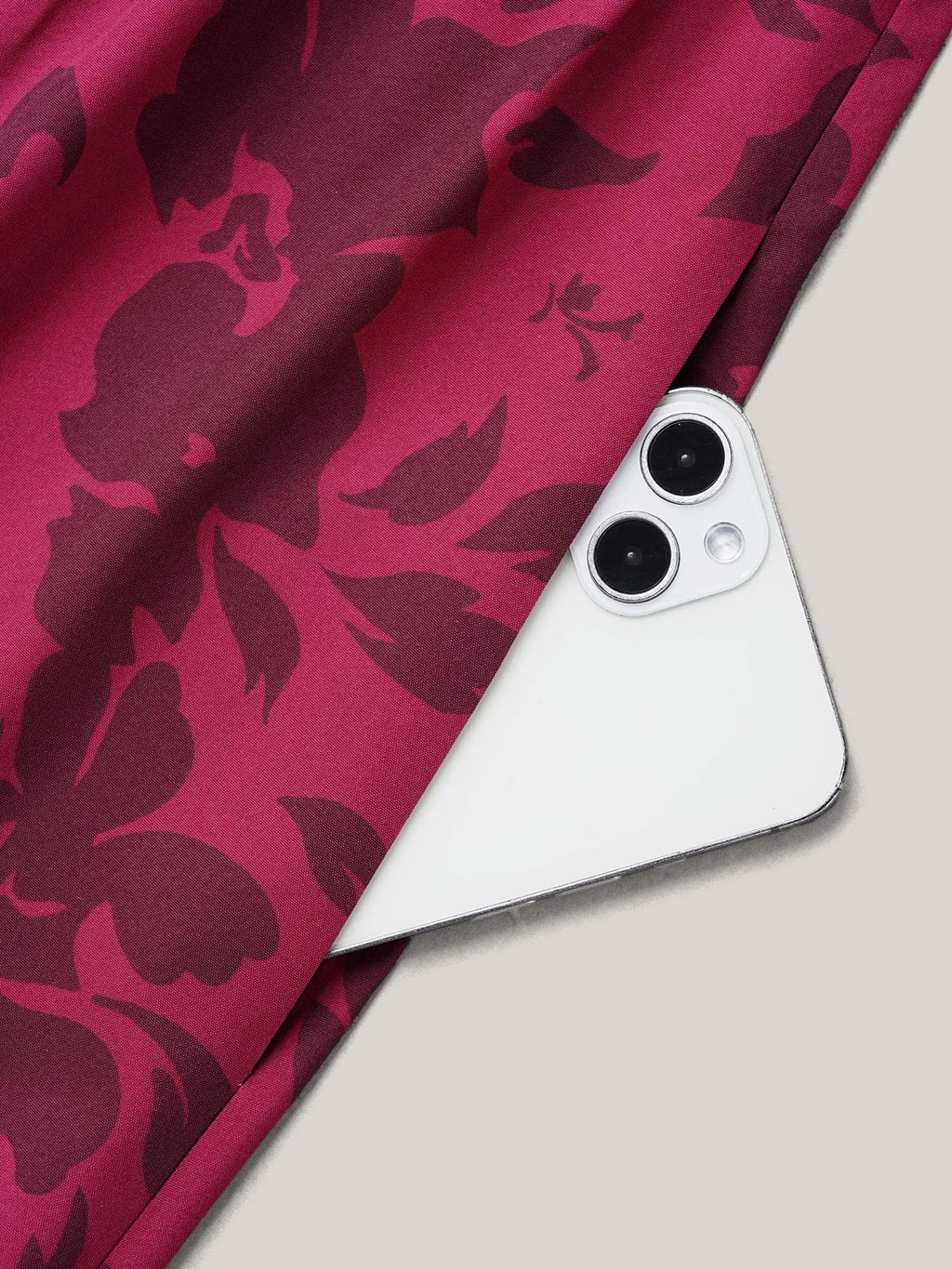 Romantic Flower Print Pockets Midi Dress