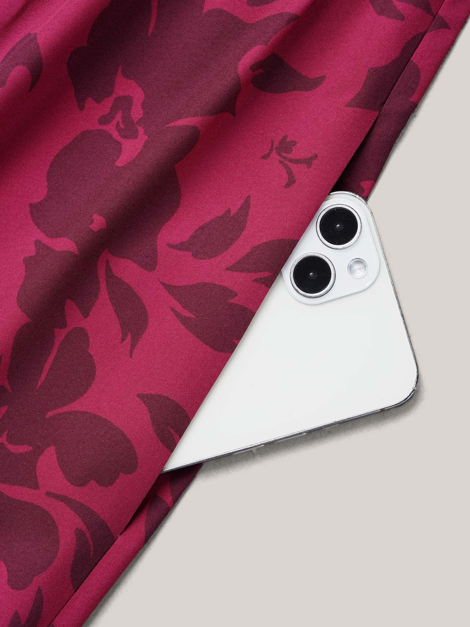 Romantic Flower Print Pockets Midi Dress