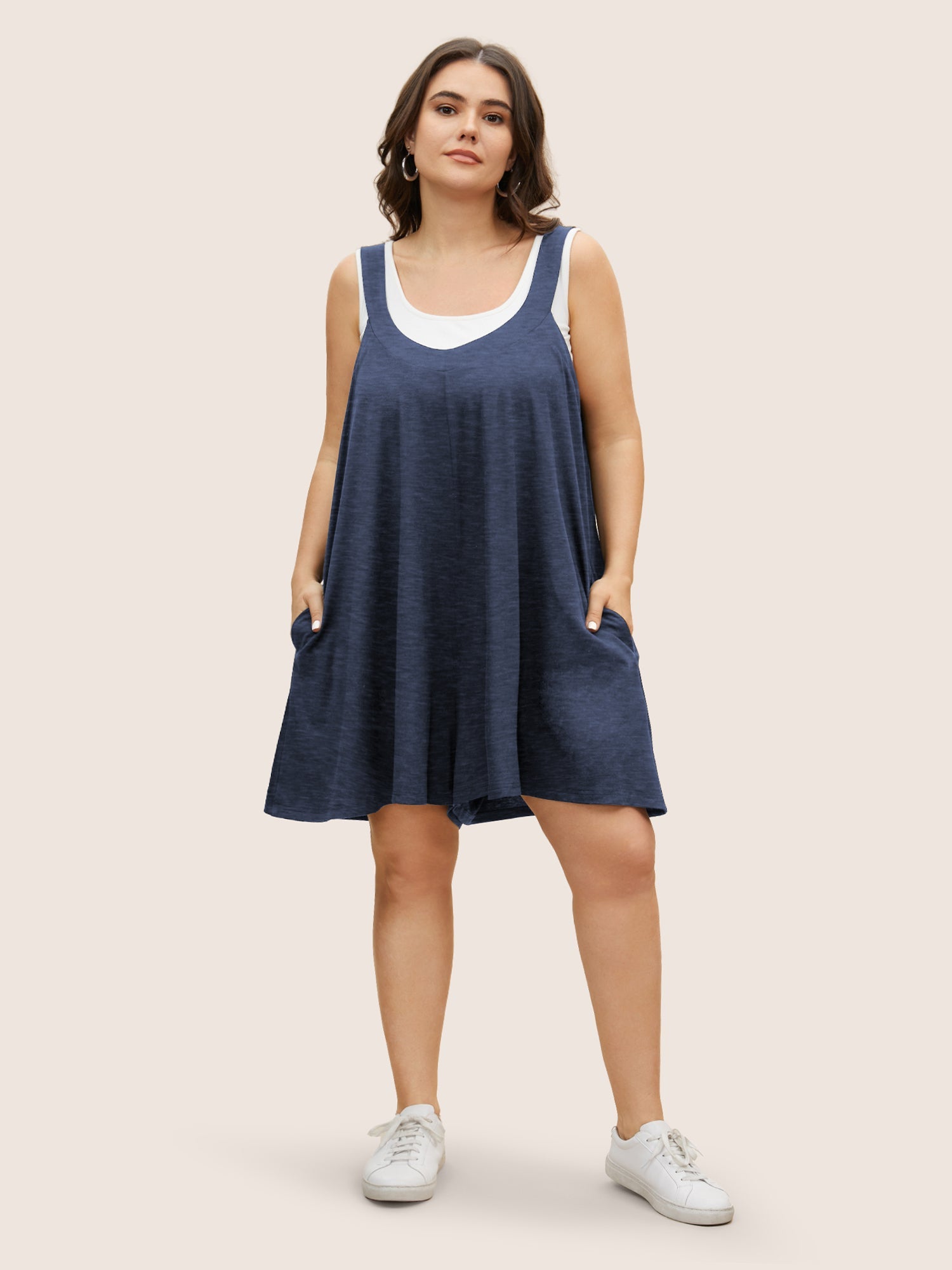 Supersoft Essentials Solid Adjustable Straps Loose Romper