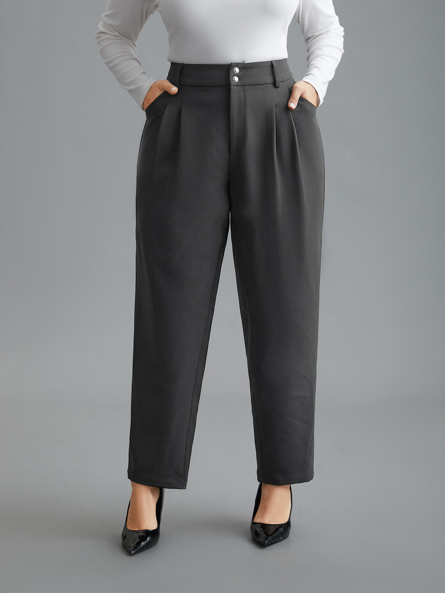 Double Buckle Straight Leg Pants