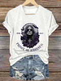 Women's "Hot Singer" Printed V-Neck T-Shirt