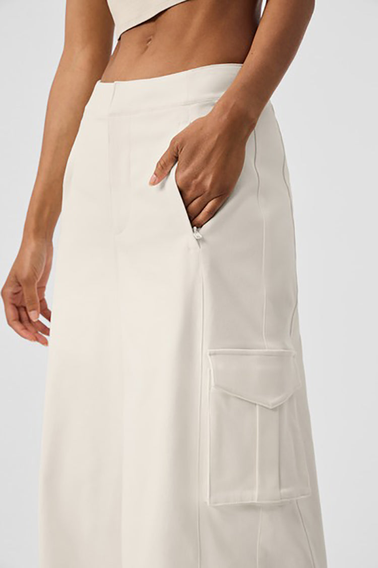 HIGH WAIST SHOW OFF CARGO WIDE LEG TROUSER (LONG)