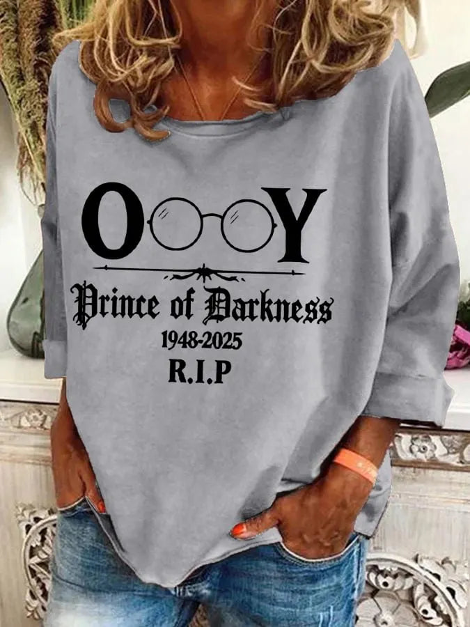 Women'S Casual Printed Round Neck Sweatshirt