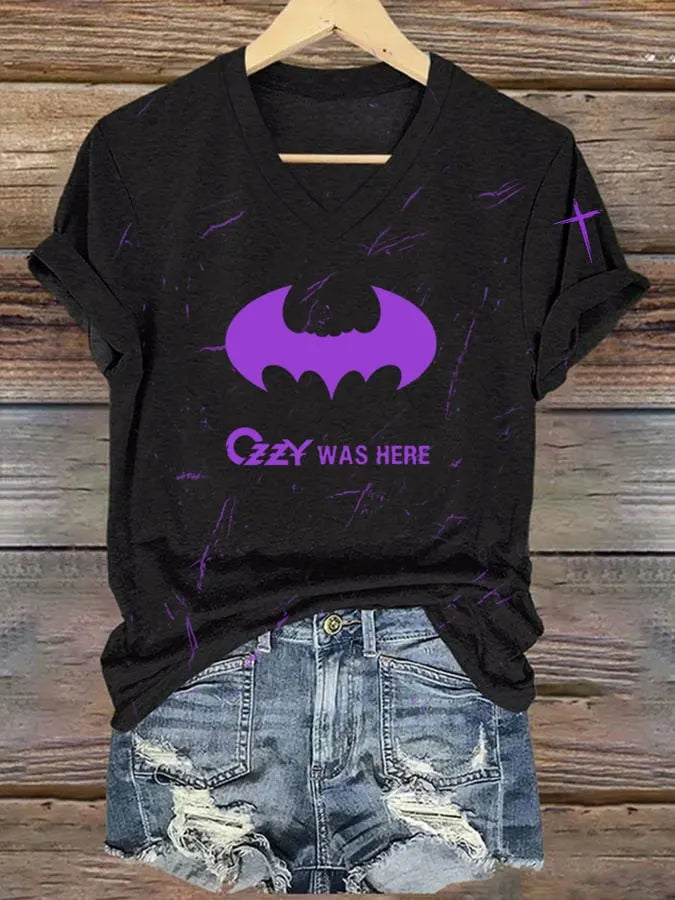 Women's Casual Vintage The Father of Heavy Metal Print T-Shirt