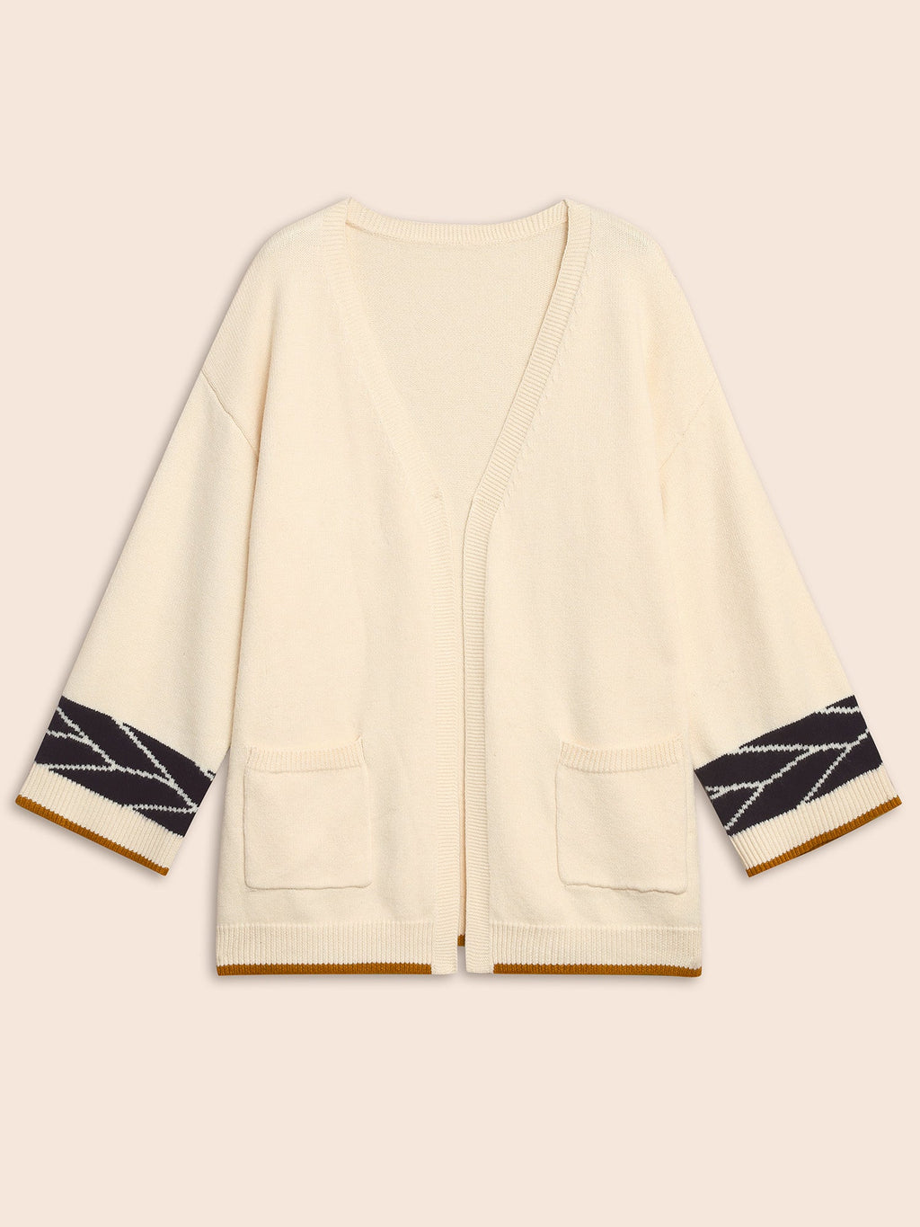 Supersoft Essentials Contrast Jacquard Cardigan