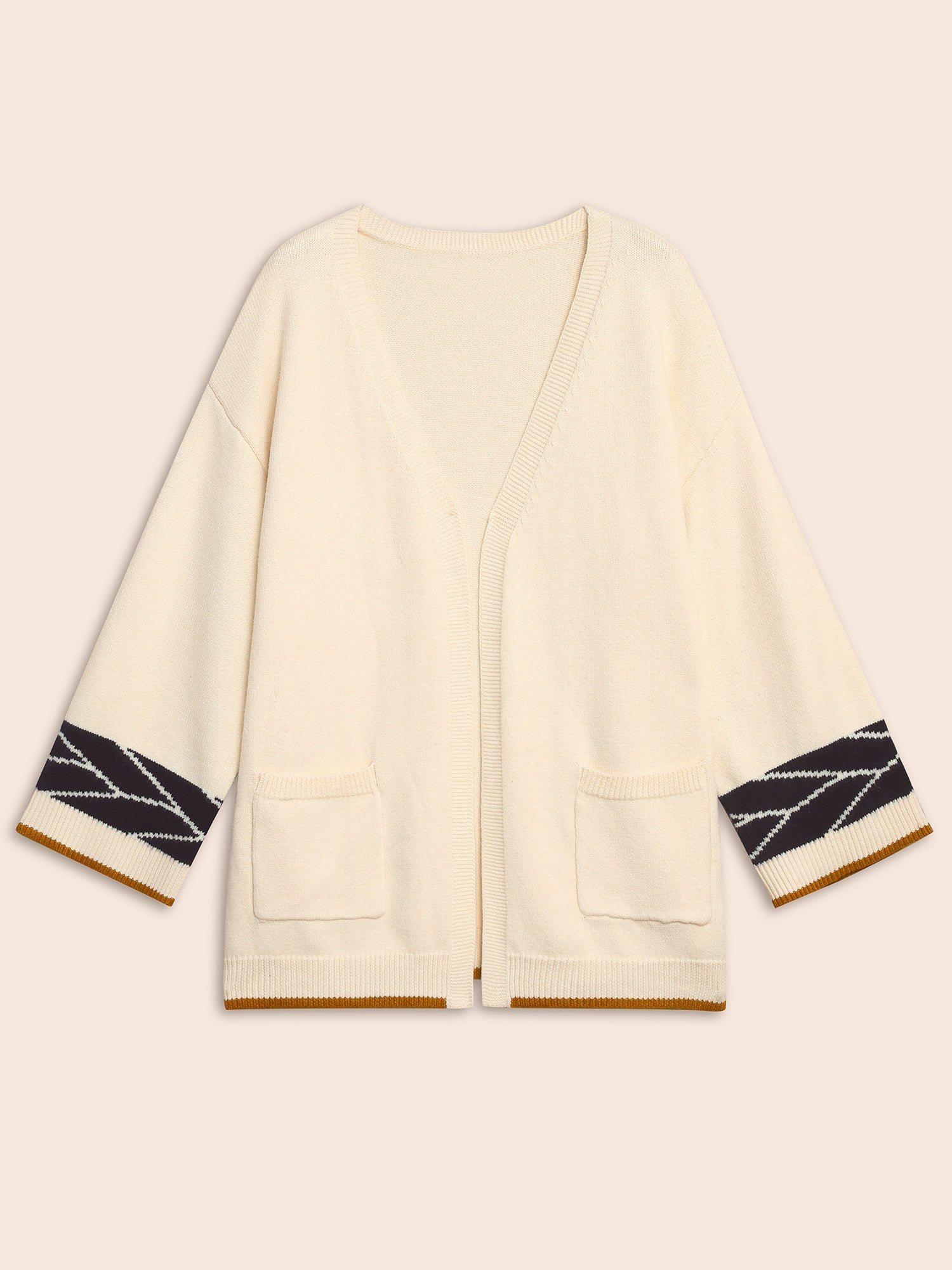 Supersoft Essentials Contrast Jacquard Cardigan