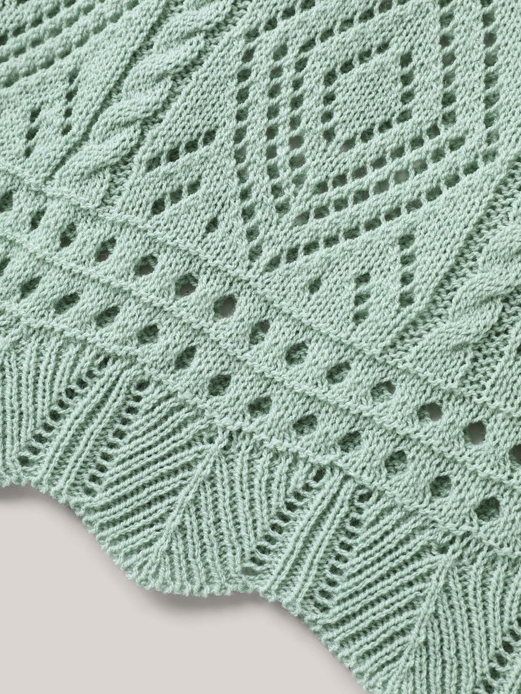 Cut-Out Textured Tied Knit Cardigan
