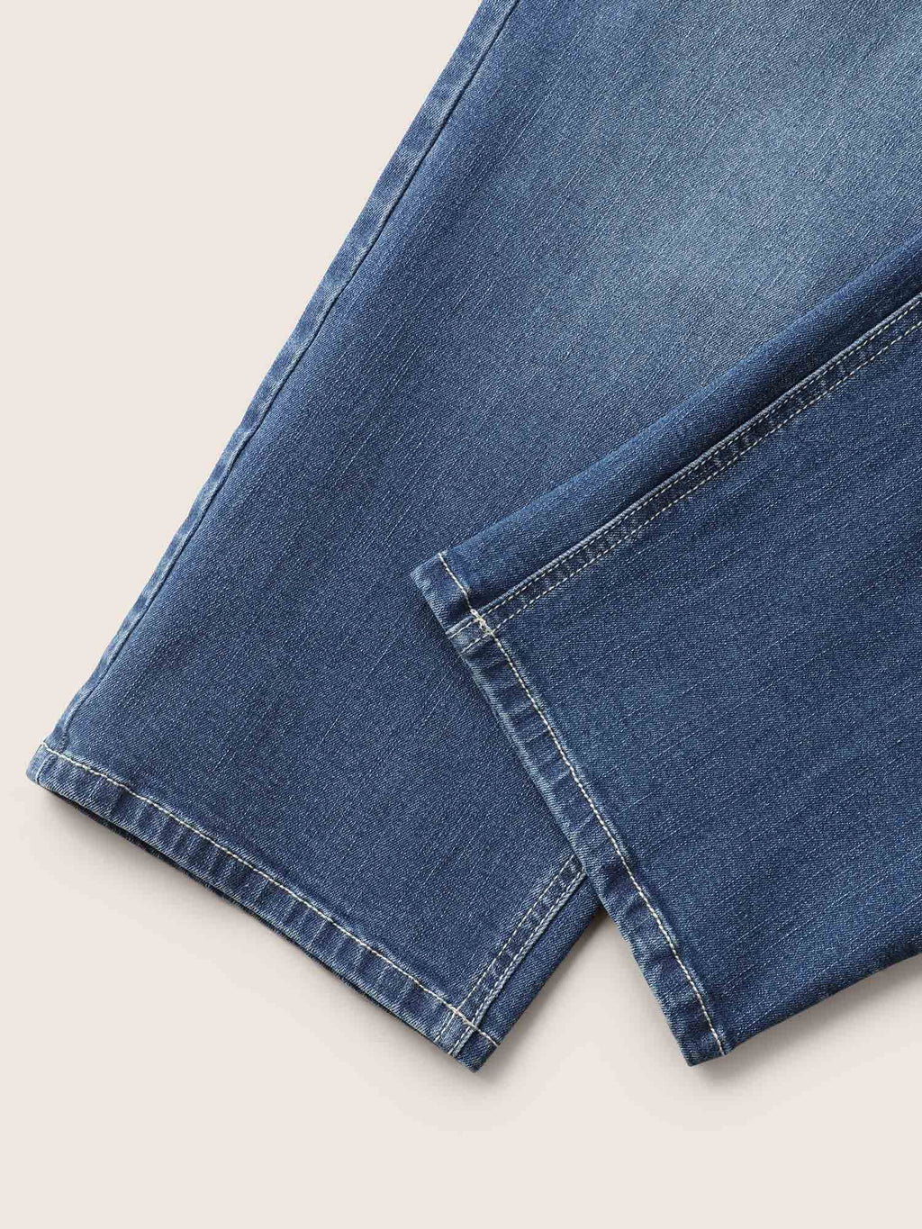 High Stretch Slanted Pocket Slim Cropped Jeans