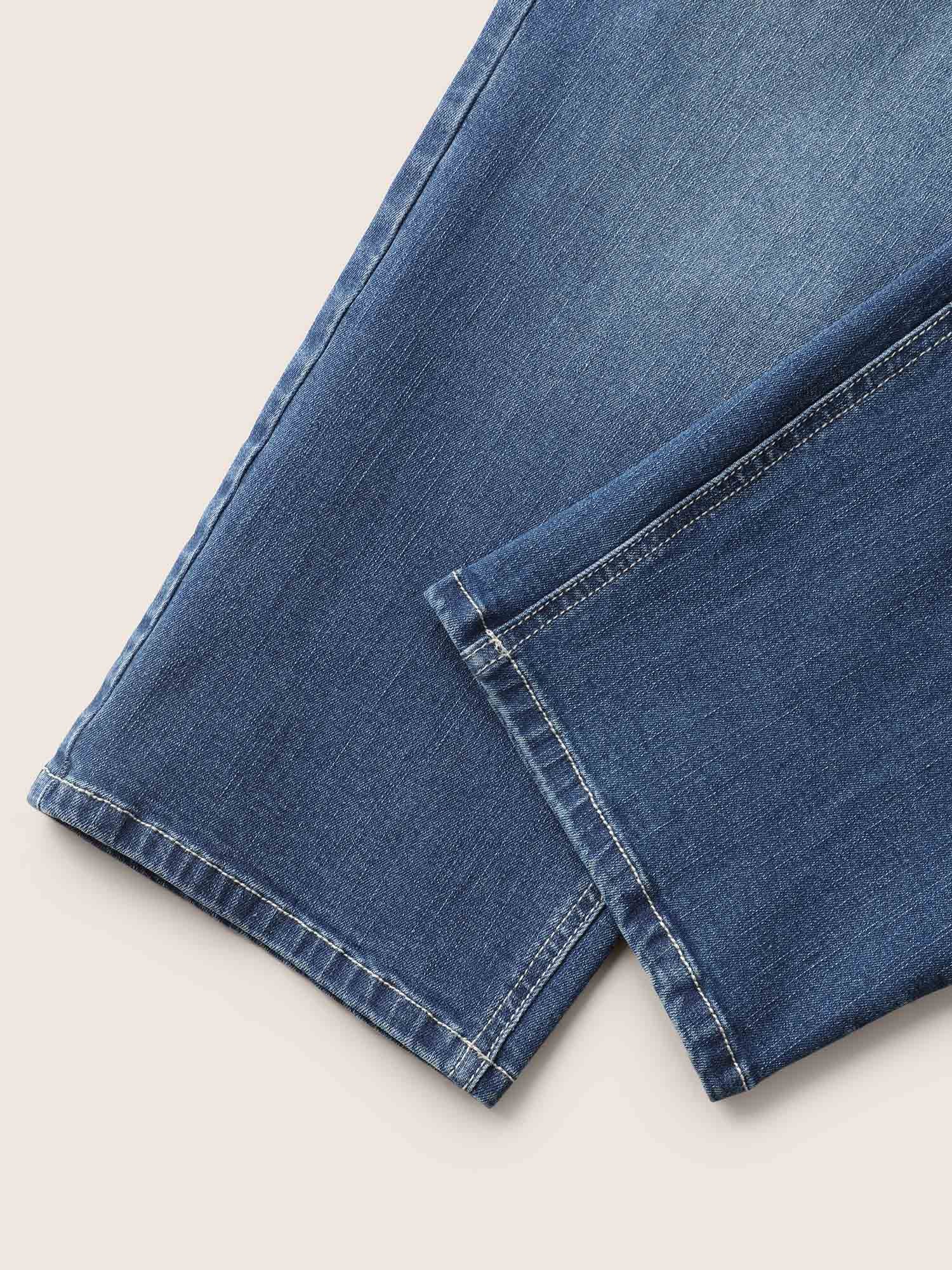 High Stretch Slanted Pocket Slim Cropped Jeans