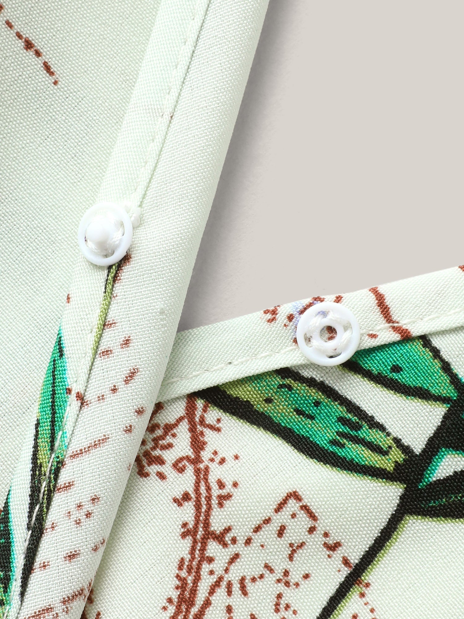 Tropical Print Surplice Neck Back Tie Jumpsuit