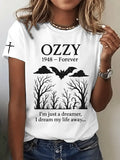 Women's Hot Singer Printed Crew Neck T-Shirt