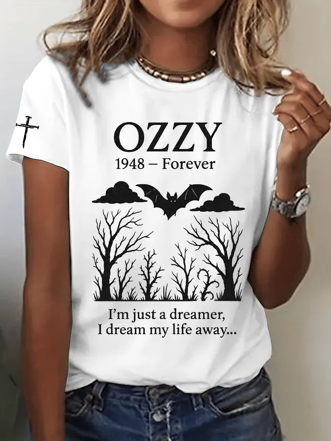 Women's Hot Singer Printed Crew Neck T-Shirt