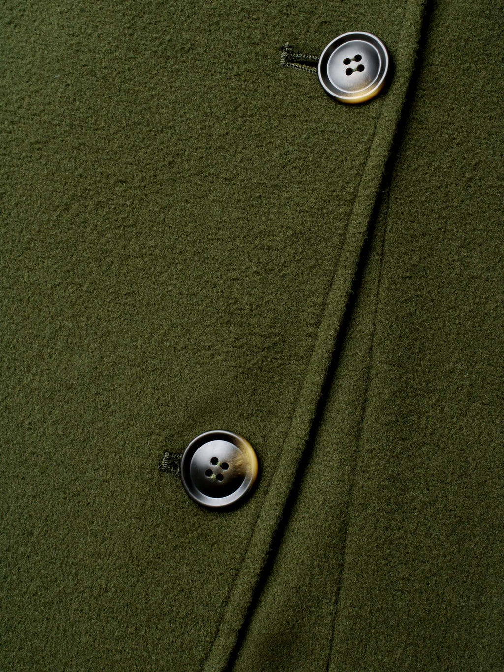 Solid Wrap Button Up Asymmetrical Hem Coat