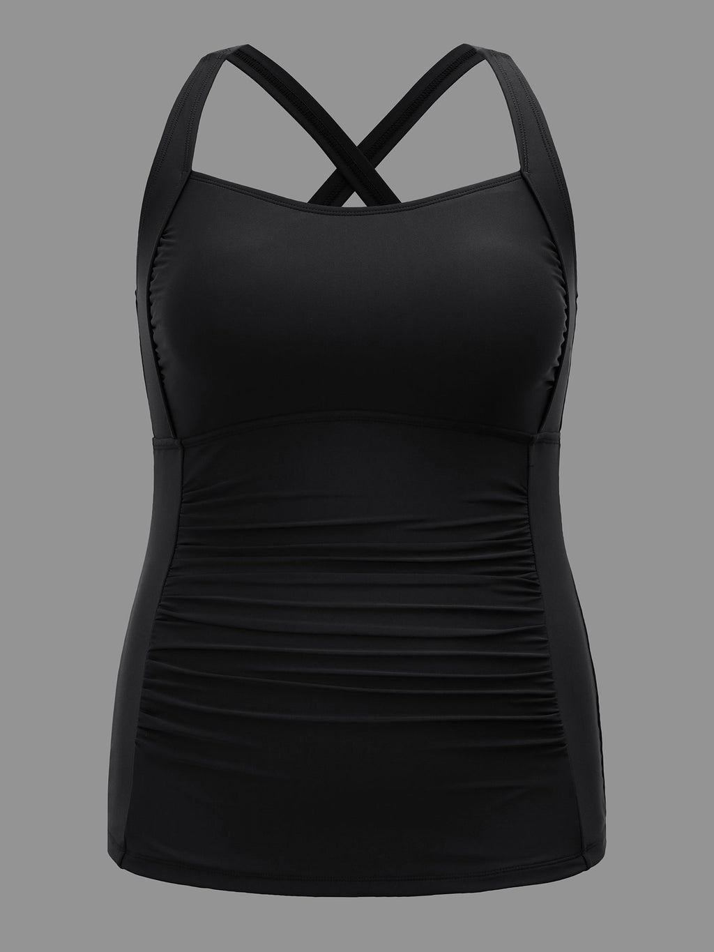 Plain Back Crisscross Swim Top