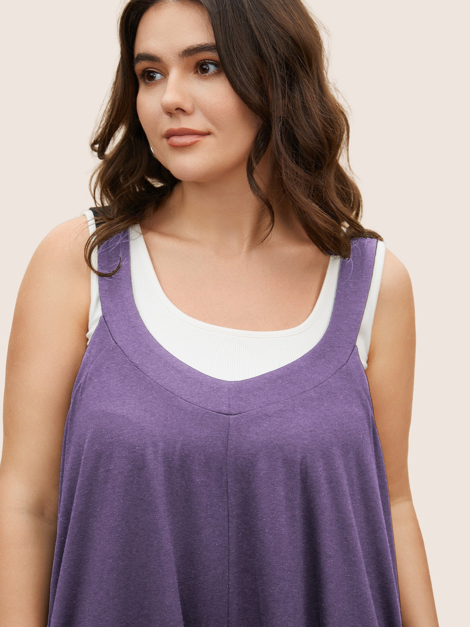 Supersoft Essentials Solid Adjustable Straps Loose Romper