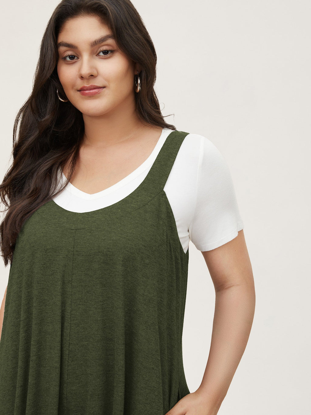 Supersoft Essentials Solid Pocket Adjustable Straps Jumpsuit