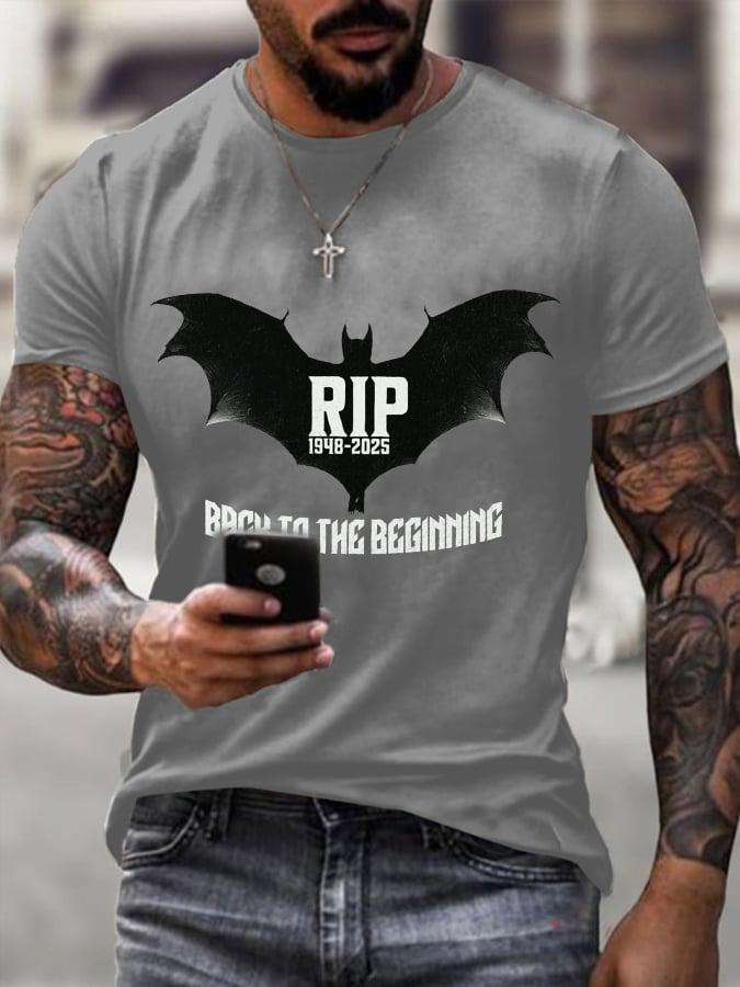 Men's Rock Legend Memorial Printed Casual T-Shirt