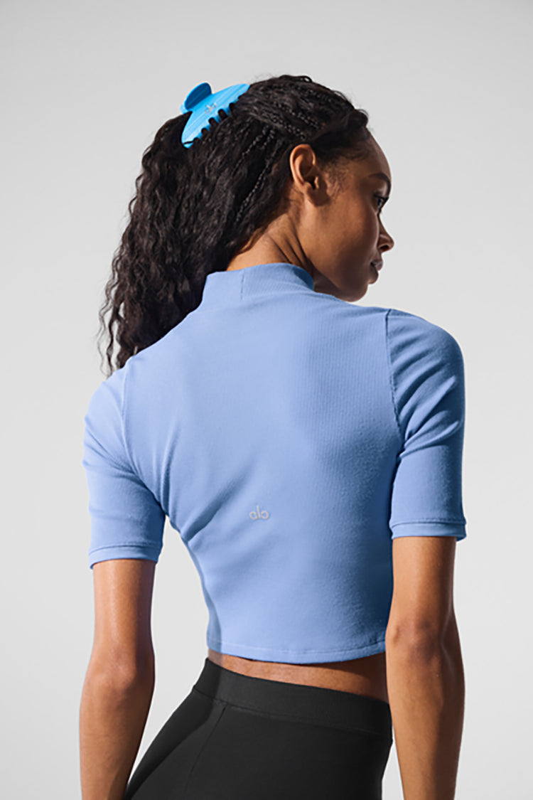 RIBBED MESH SECRET SHORT SLEEVE